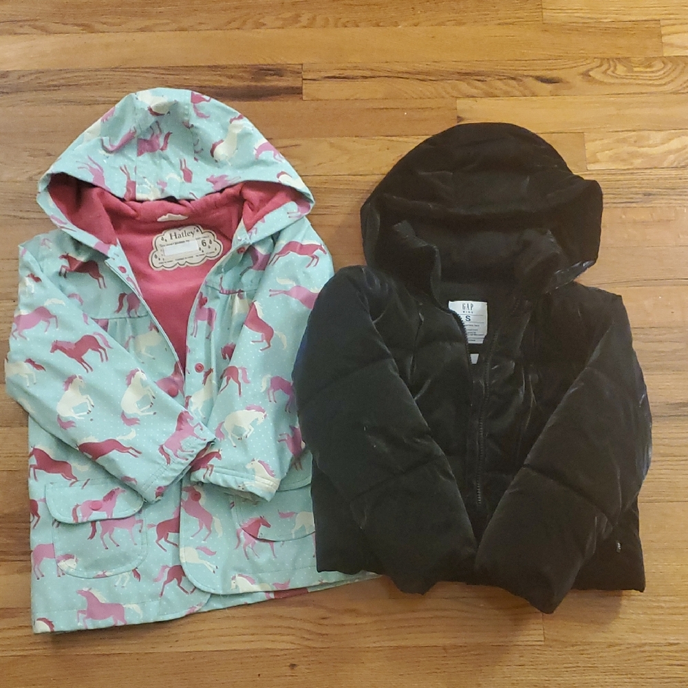 Hatley Unicorn Print Jacket - Aqua and Pink